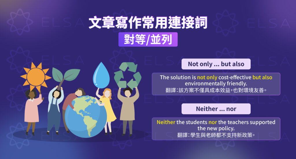 表示並列關係的連接詞 – 同等並列