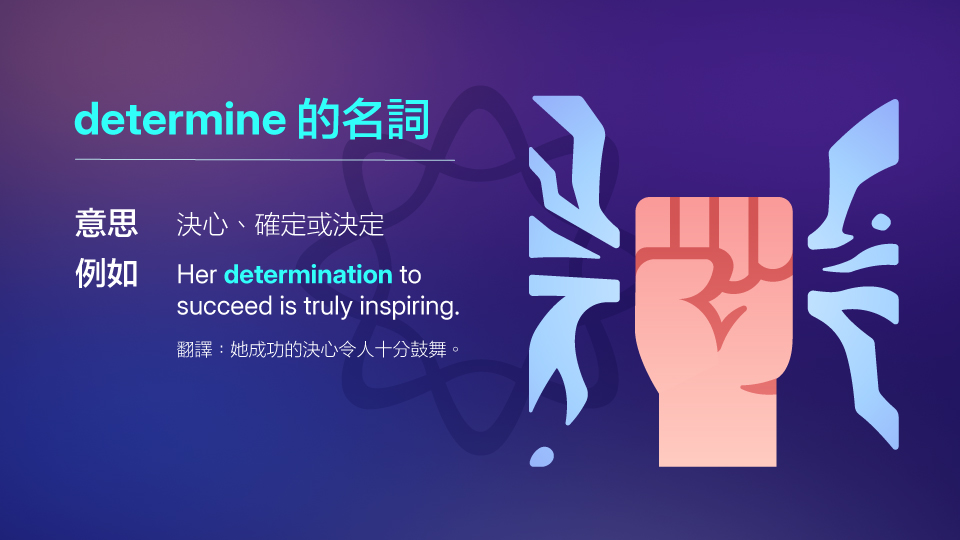 determine名詞 - determination