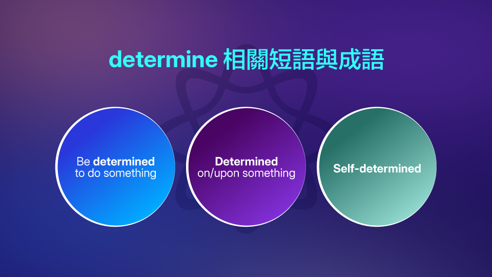determine 的短語和成語