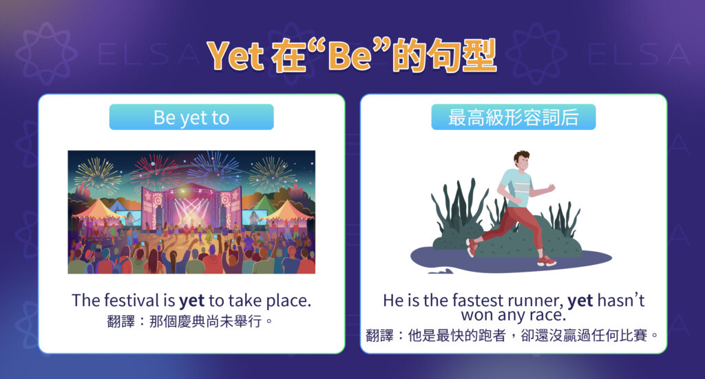 含有 “be” 的 Yet 句子結構